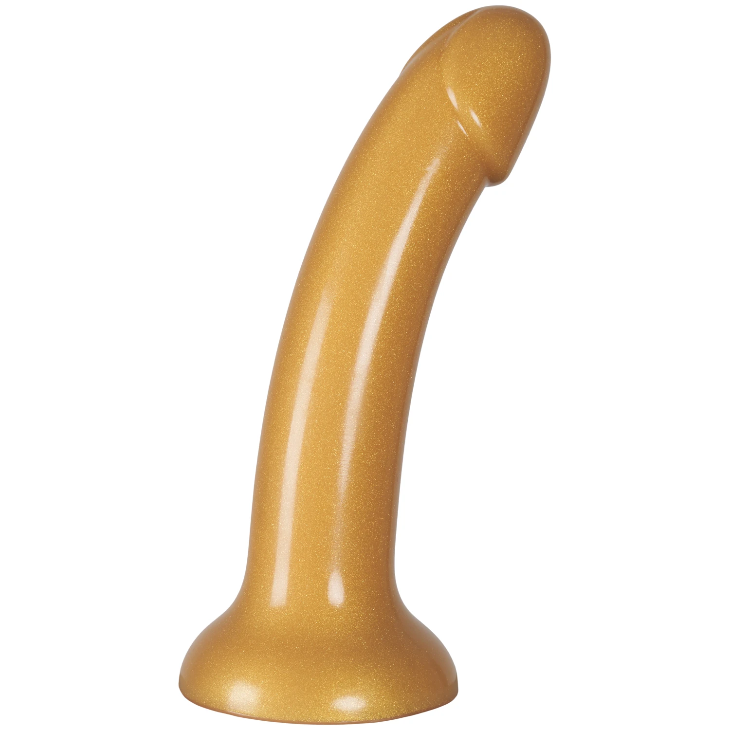 Baseks Glitzernder Silikondildo in Gold 18 cm var 1