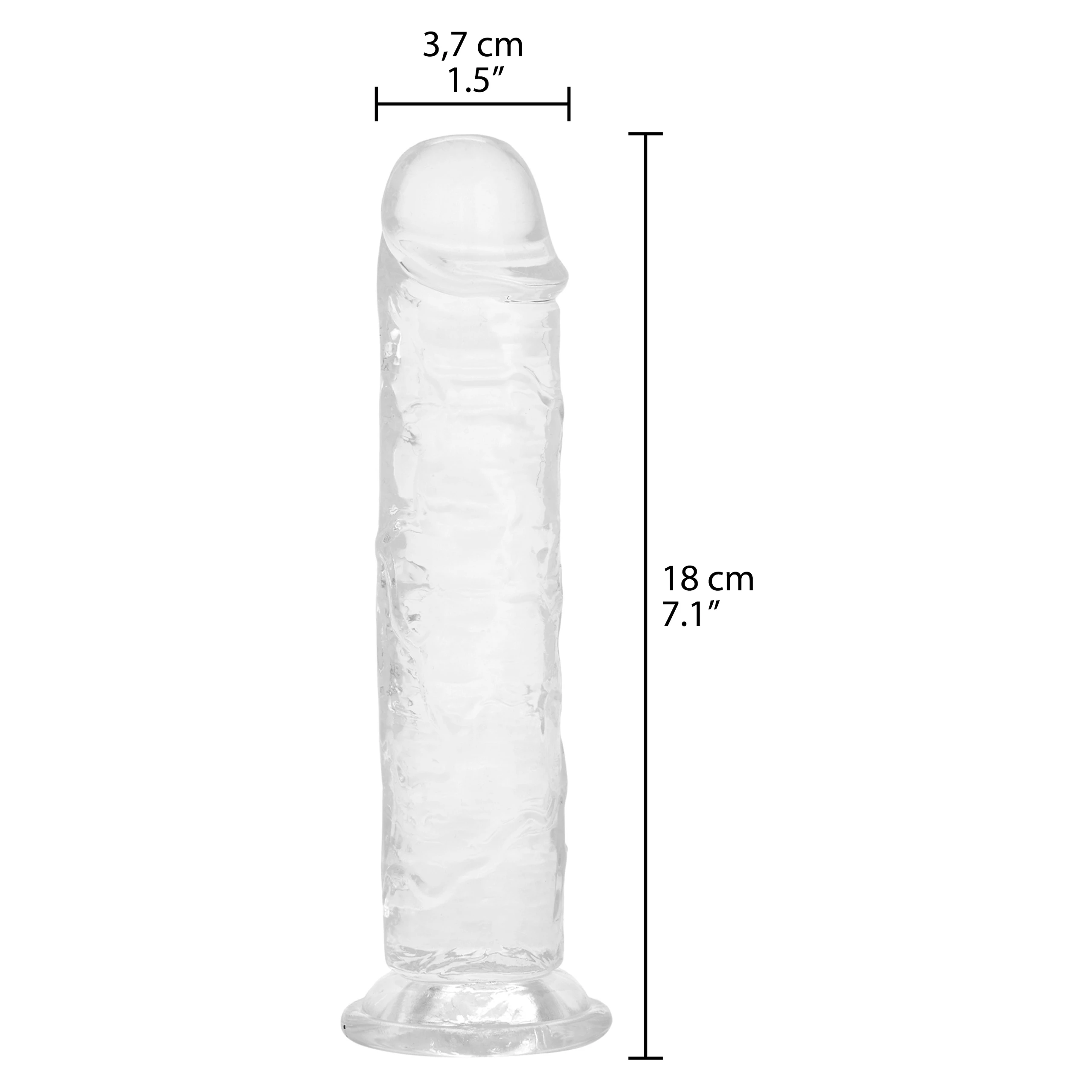 Willie City Clear Realistische Dildo met Zuignap 18 cm 1