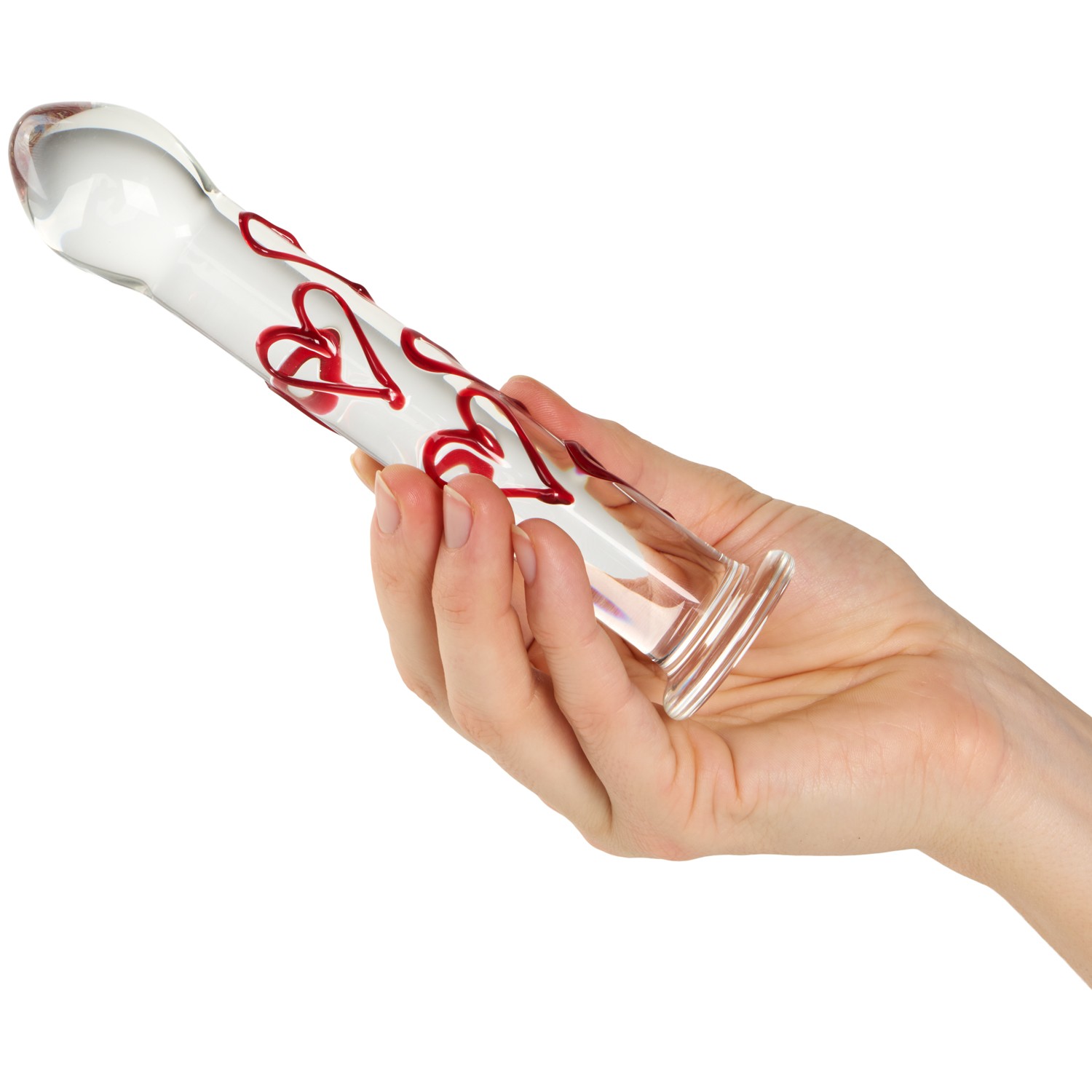 Gildo No. 30 Glasdildo mit Herzen 17,5 cm var 2