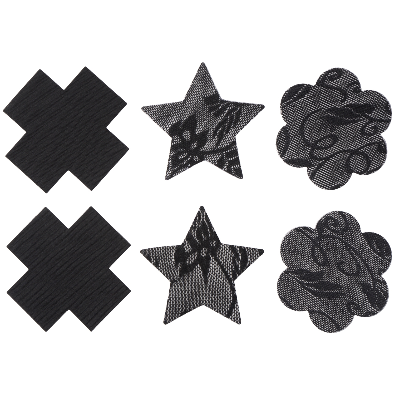 baseks Nipple Cover Klistermærker 3 Pack     - Black