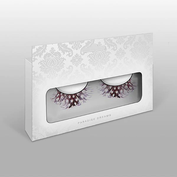 Baci Fjer Øjenvipper Brun/Hvid 1