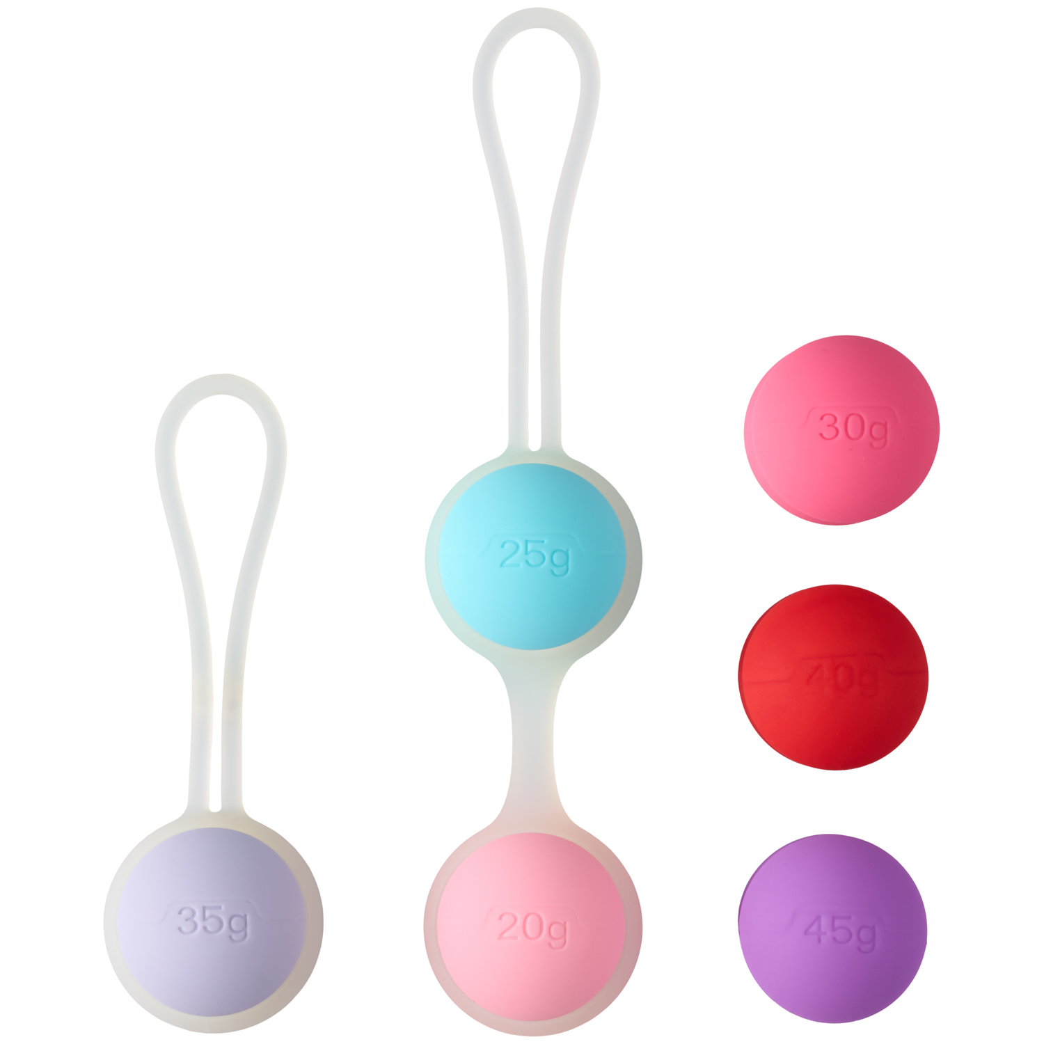 CalExotics She-ology Interchangeable Weighted Kegel Set - Blå