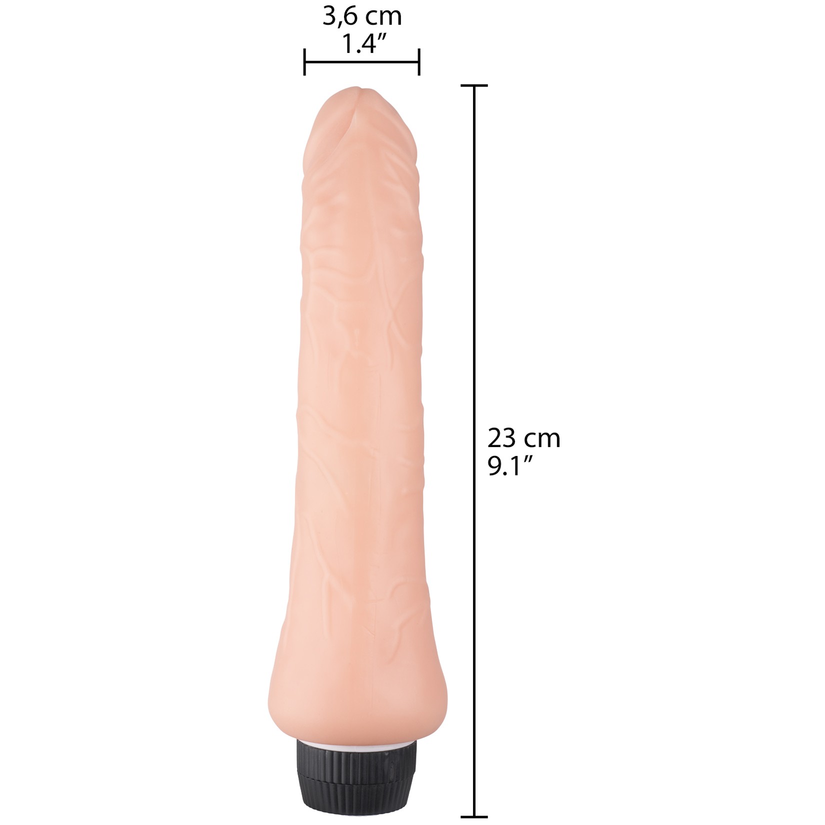 Willie City Aidonkaltainen Multispeed Dildovibraattori 24 cm 1