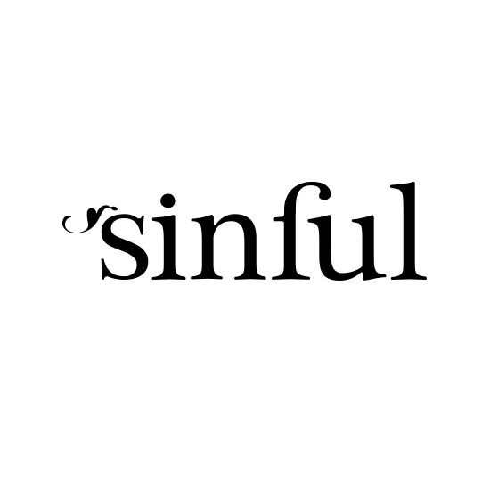 Black Sinful logo on white background