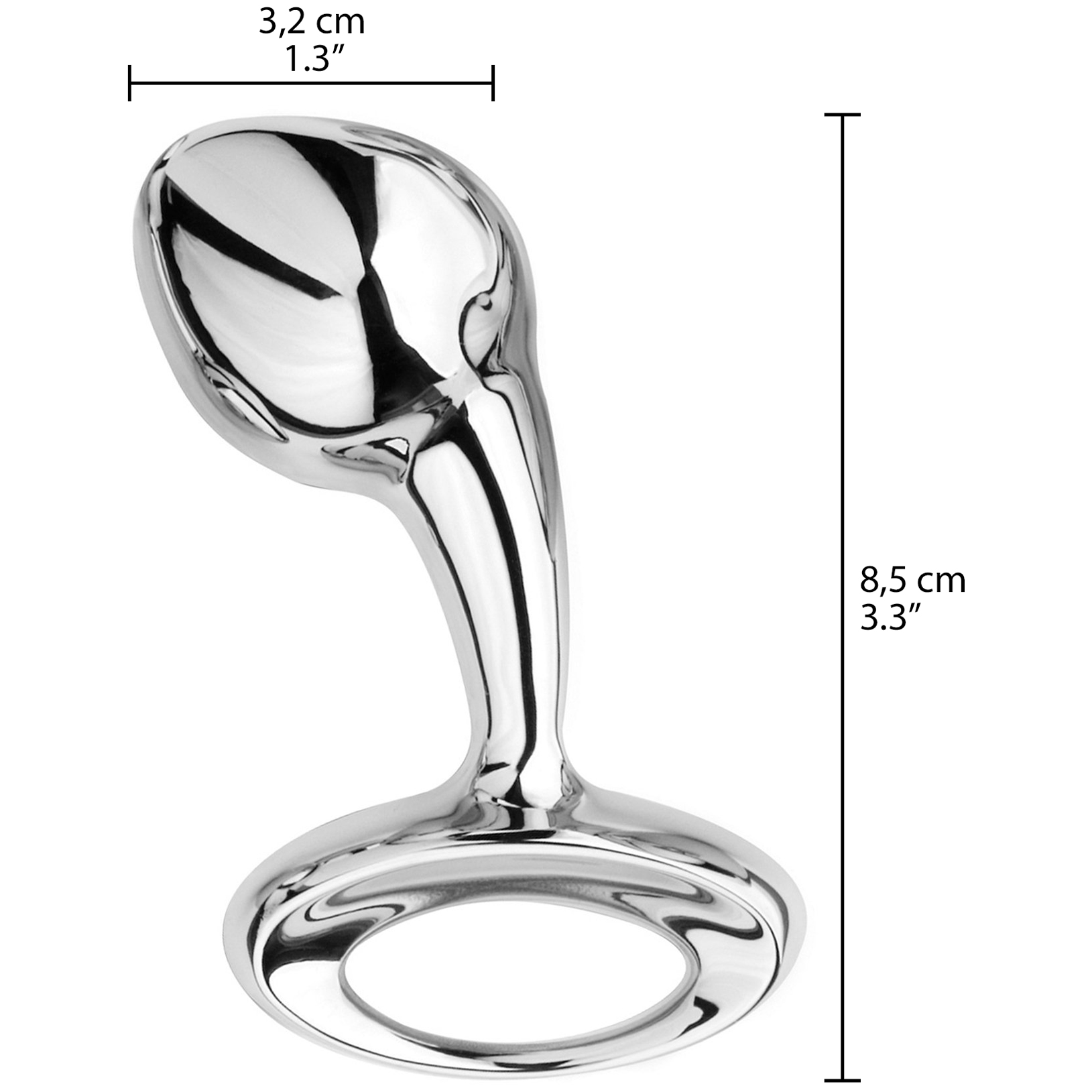 Njoy Pure Medium Stål Analplugg 8,5 cm 1