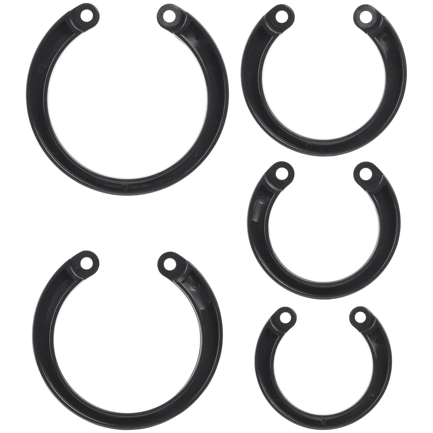 Mancage Sort Spare Ring Sæt 5 stk var 1