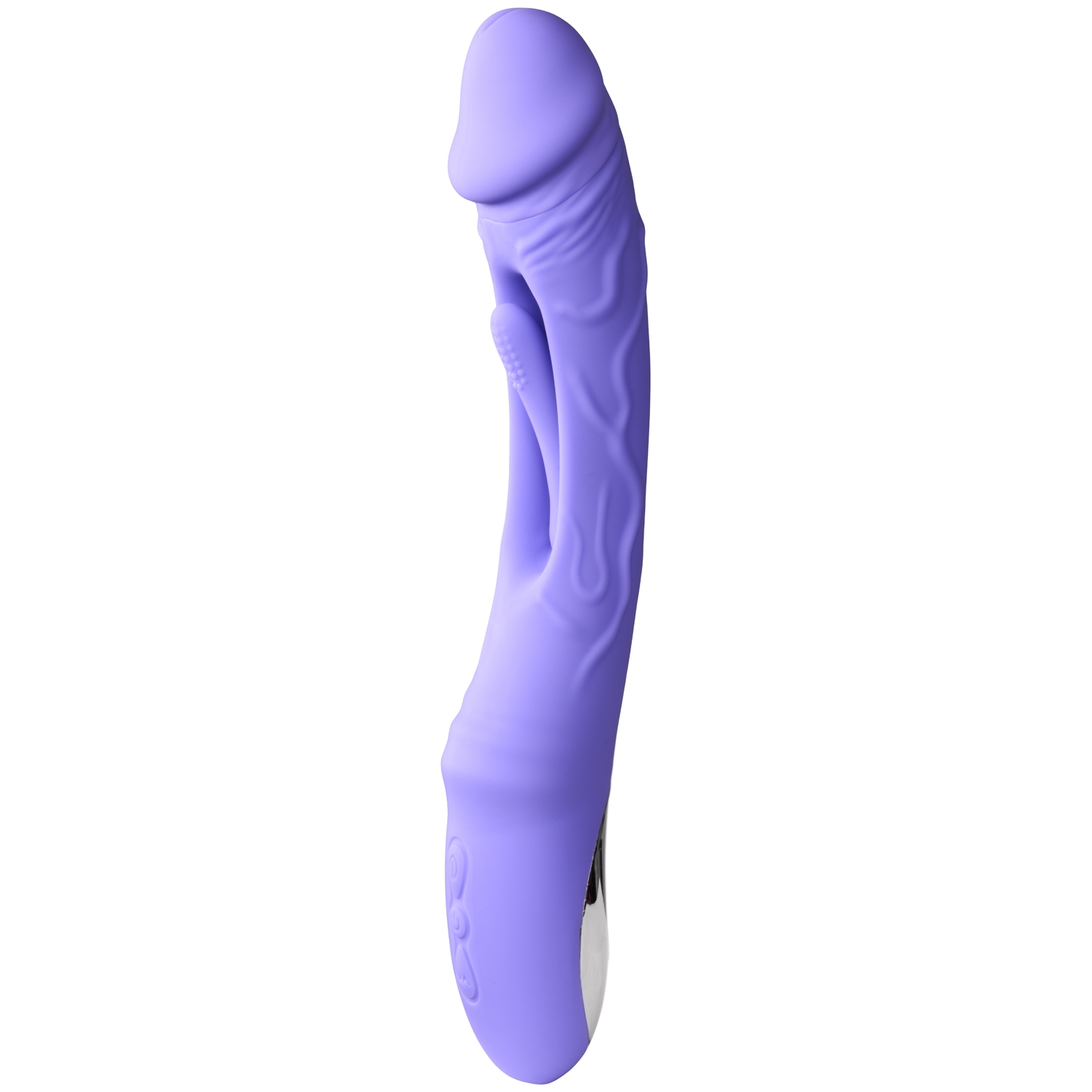 Good Vibes Only Flax Vibrerende Dildo med G-punkts Stimulator - Lilla
