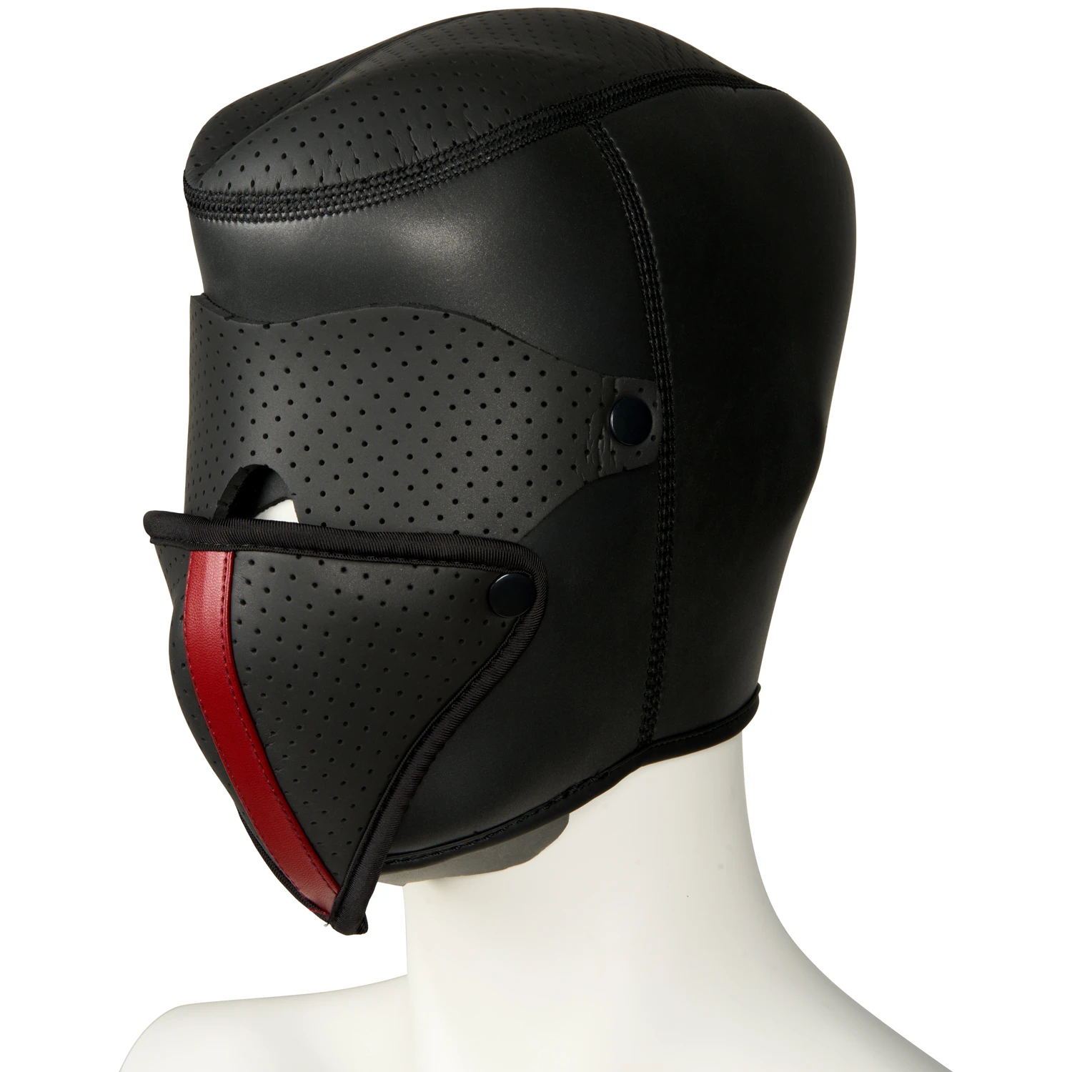 Fetish Collection Cagoule Noire avec Inserts Perforés var 1