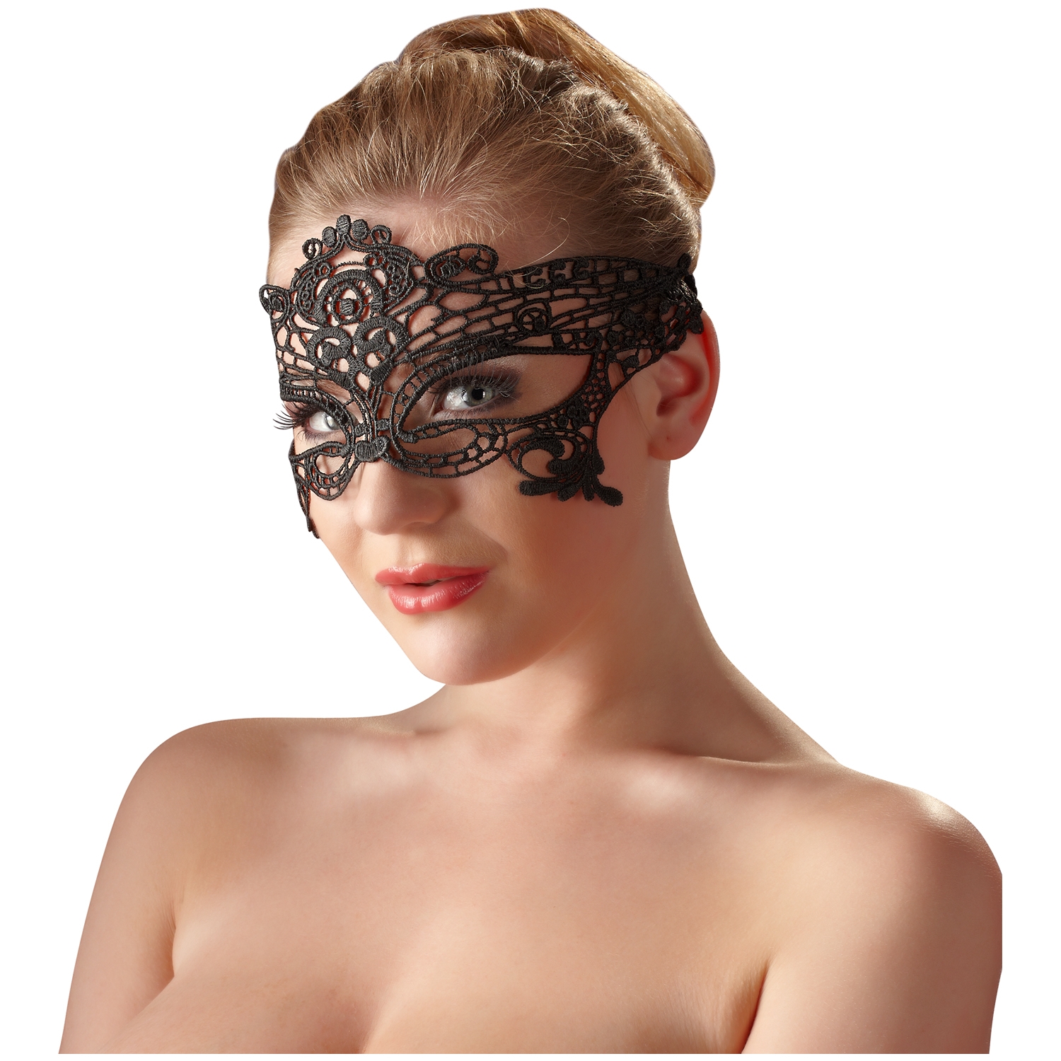Cottelli Sensual Seduction Blonde Maske - Black - One Size thumbnail