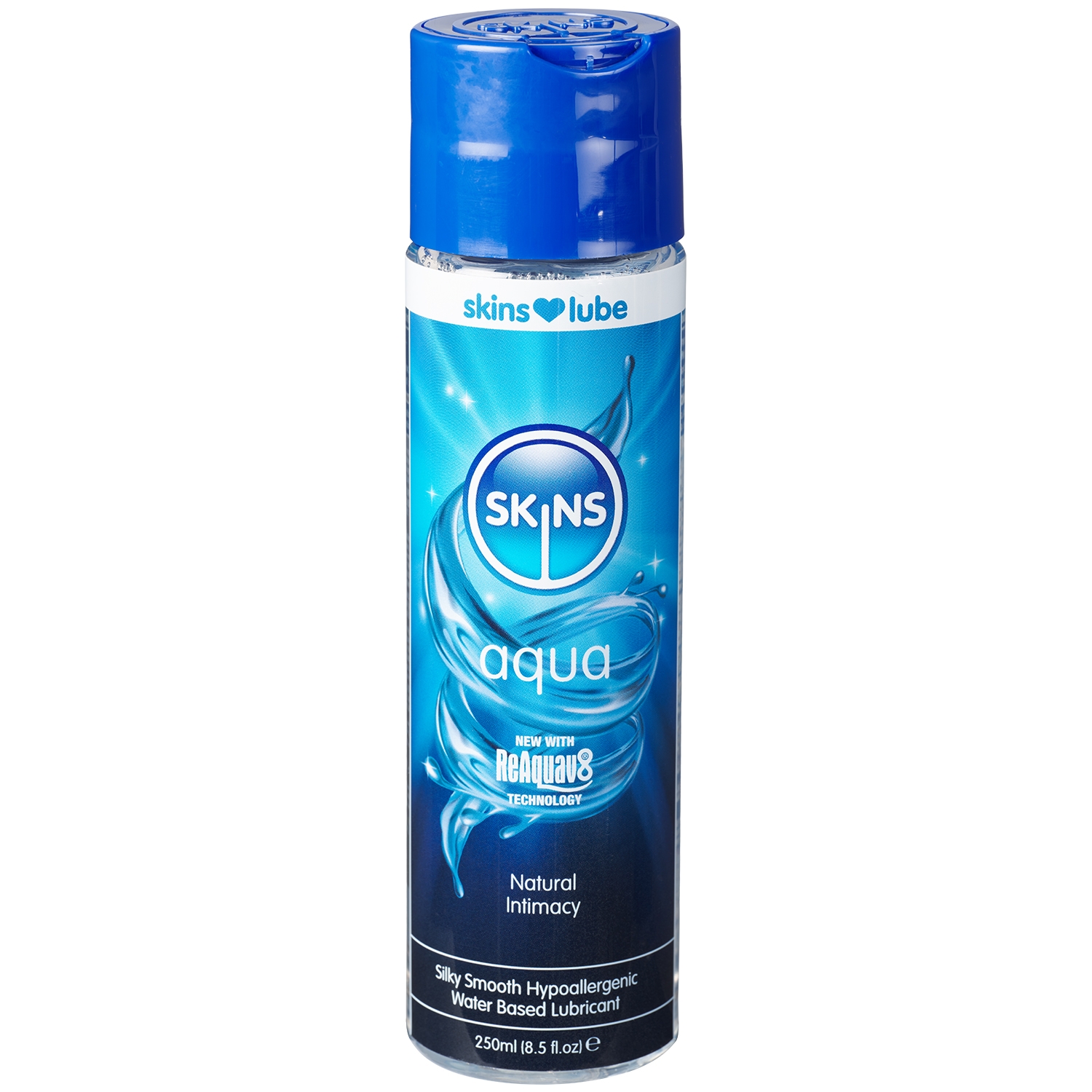 Skins Aqua Vandbaseret Glidecreme 250 ml - Klar