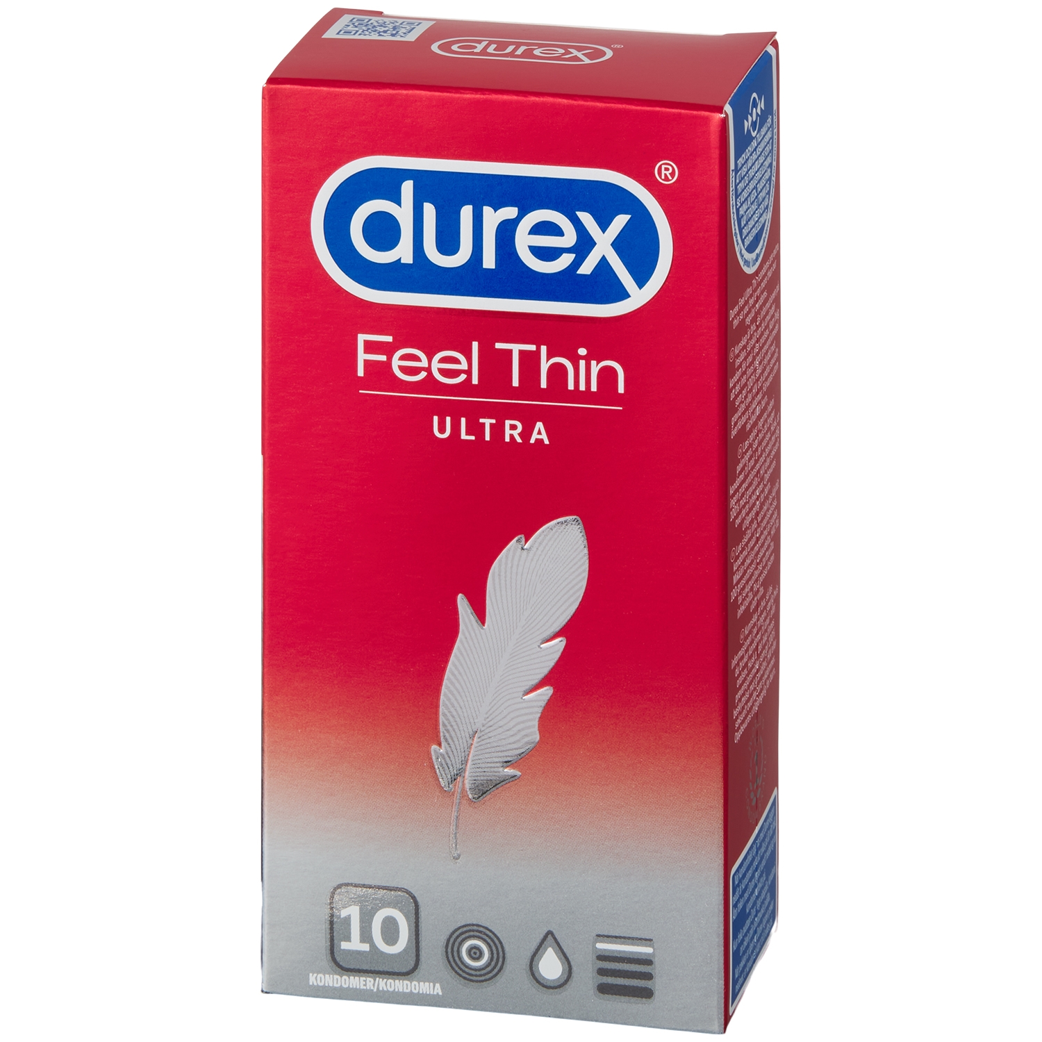 Durex Feel Ultra Thin Tunna Kondomer 10 st - Klar