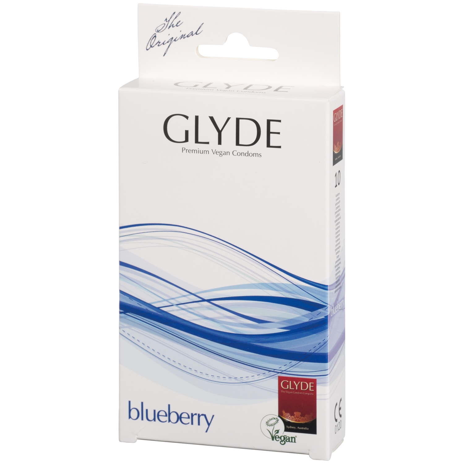 Glyde Glyde Ultra Blueberry Condoms 10 stk - Blå