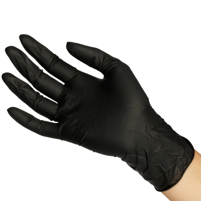 Black Latex Gloves 20 pcs var 1