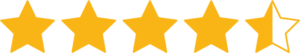 4.5 yellow rating stars
