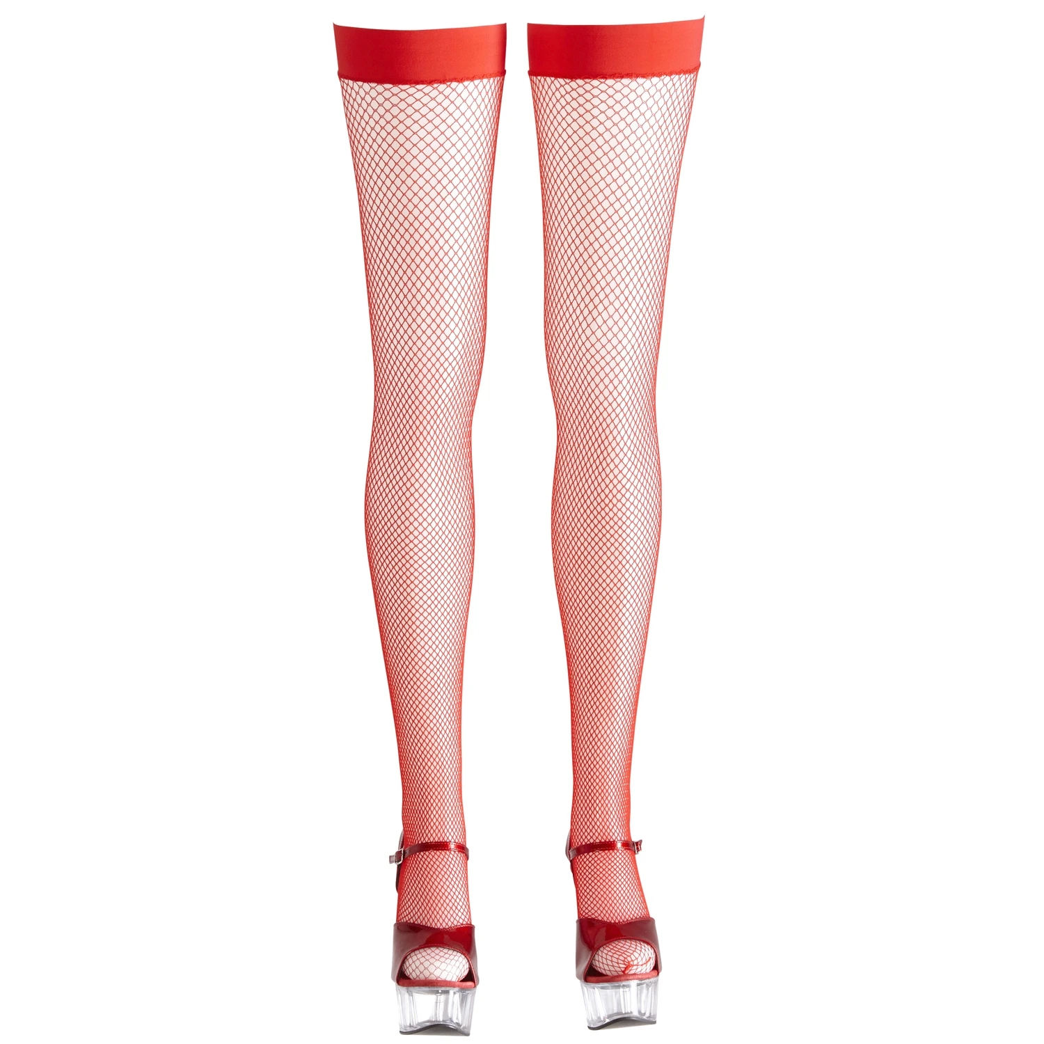 Cottelli Stay-Ups i Nät Röda 2