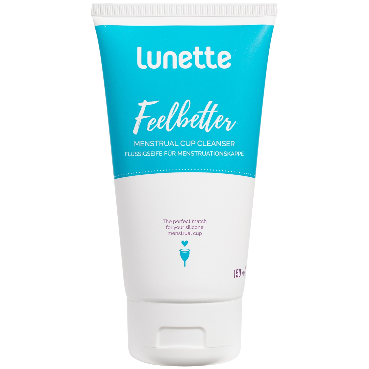 Lunette Feelbetter Menstruationskop Rengøring 150 ml - Clear