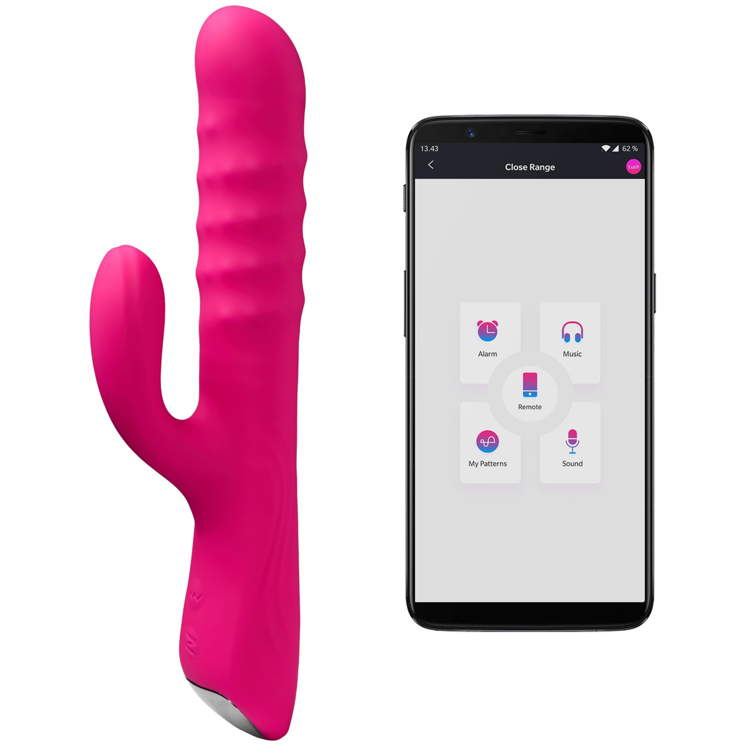 Lovense Velvo Rabbit Vibrator - Pink