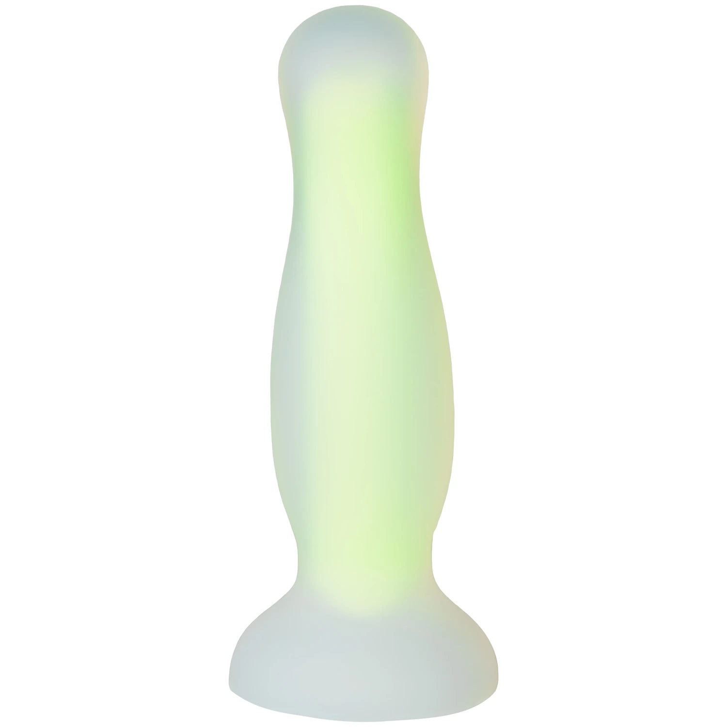 Baseks Glow in the Dark Yellow Medium Anal Dildo 12.5 cm var 1