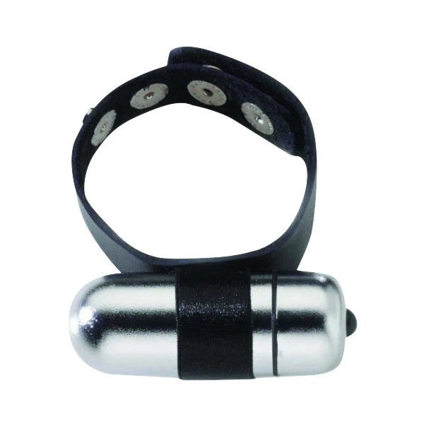 Spartacus Læder Penisring med Vibrator var 1