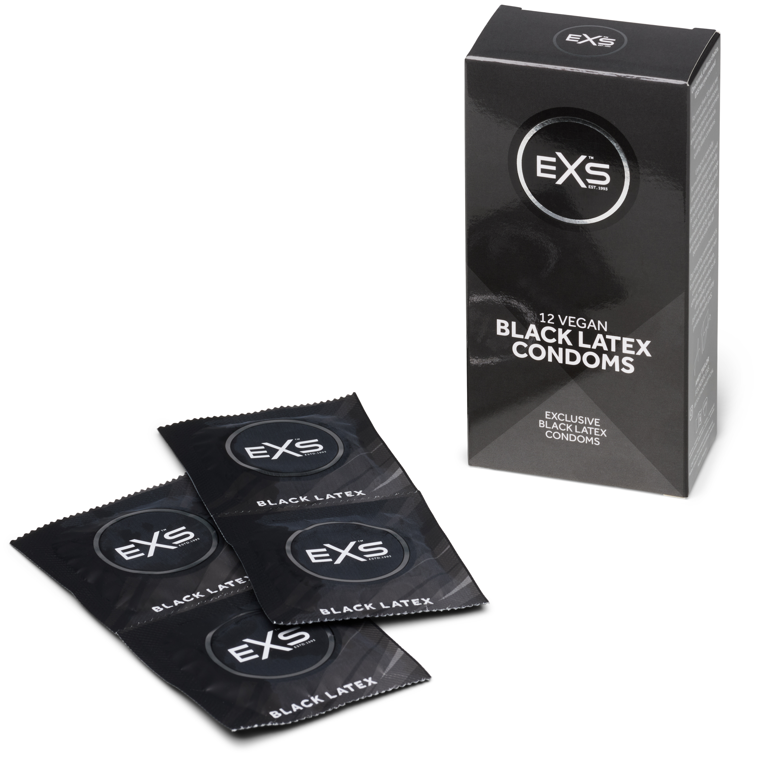 EXS Zwarte Latex Condooms 12 stuks var 1