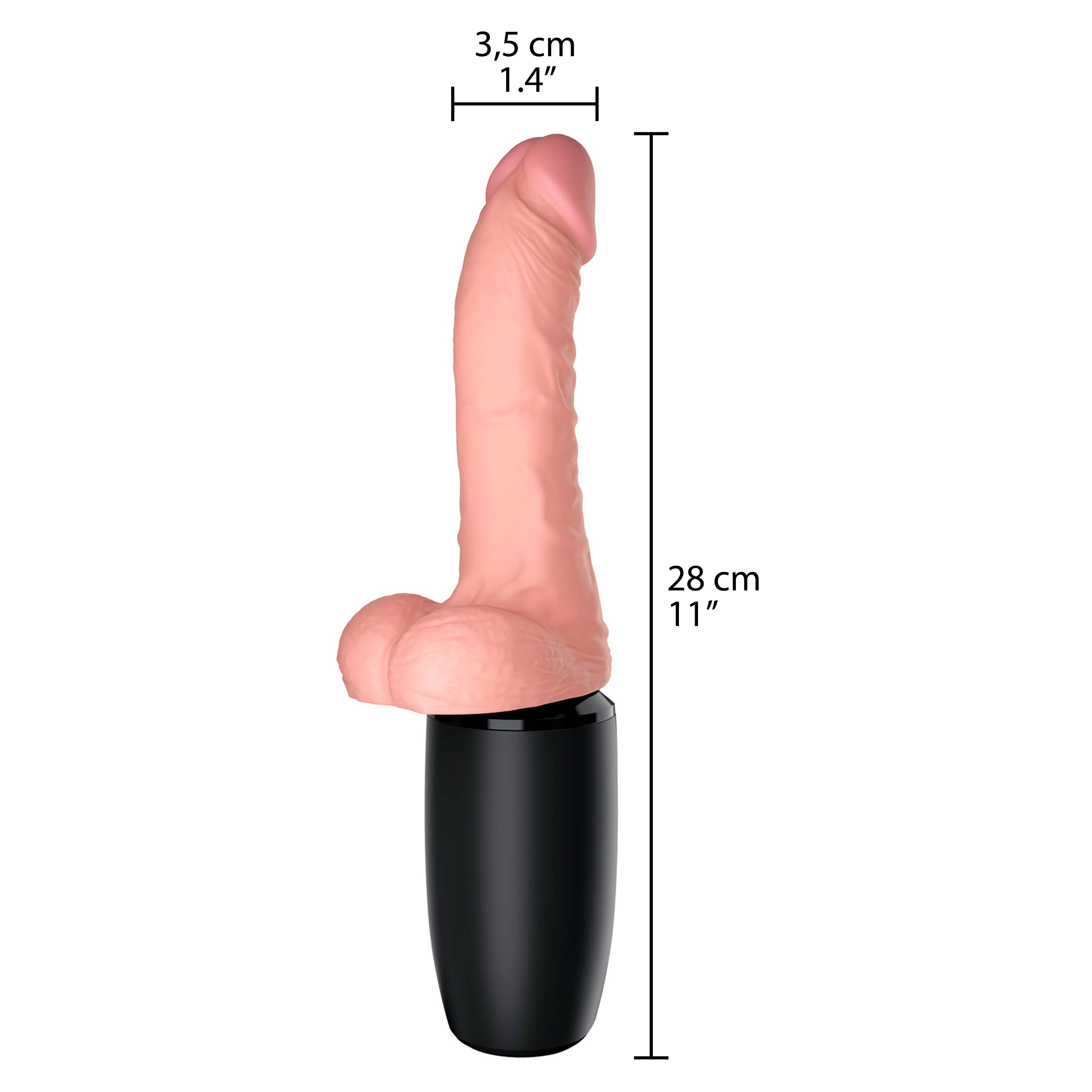 King Cock Plus Thrusting Dildo with Balls 11 Inch 1