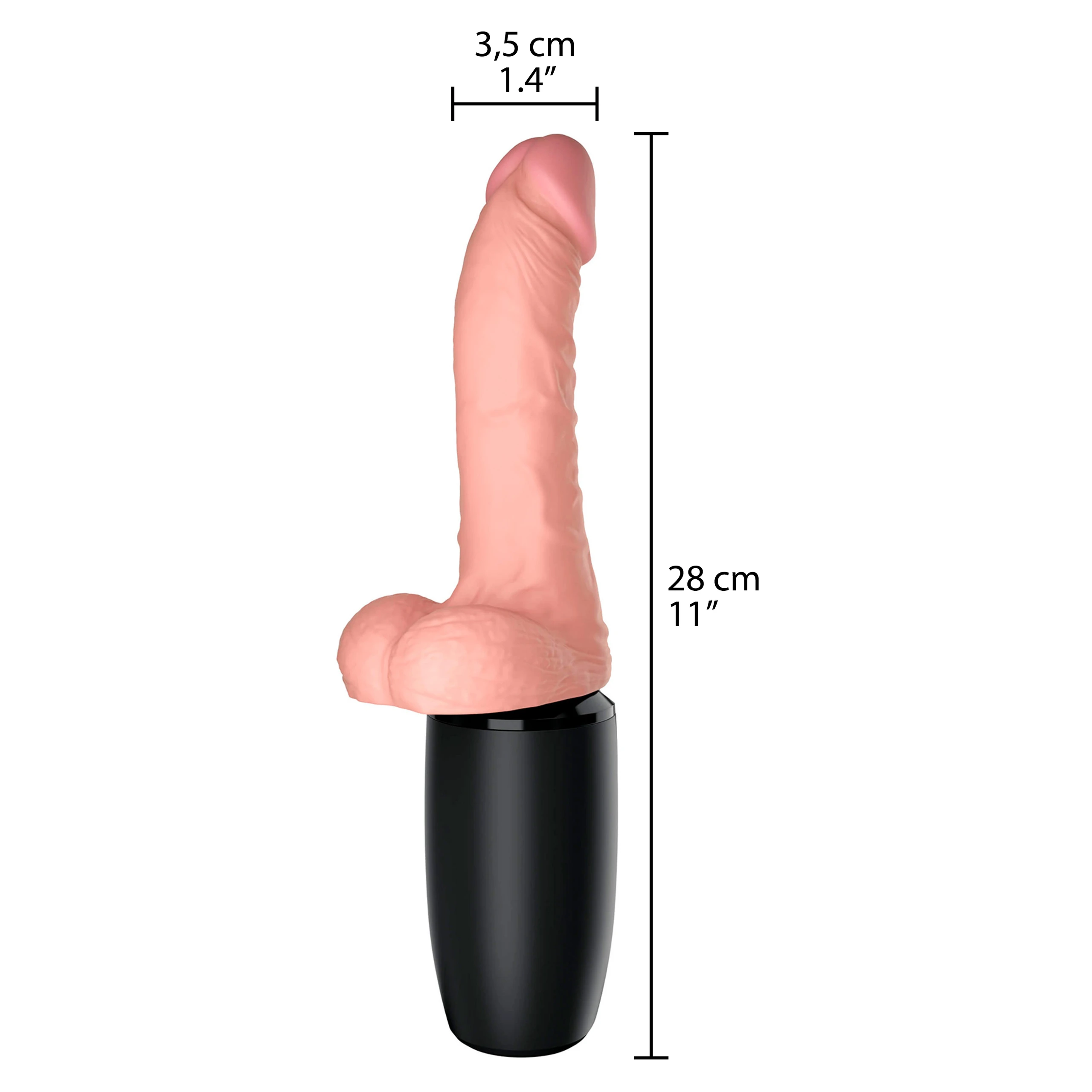 King Cock Plus Thrusting Dildo with Balls 28 cm 1