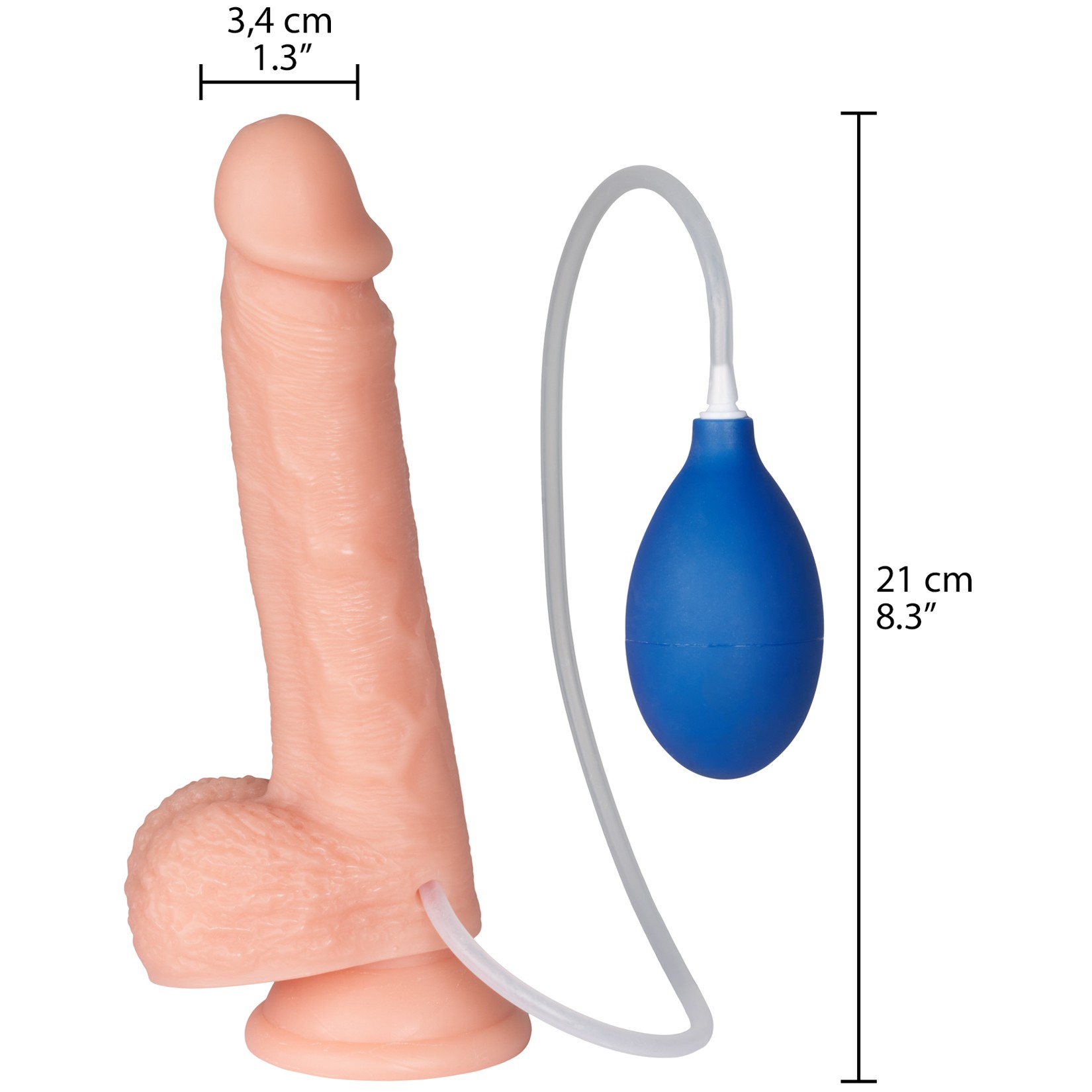 Willie City Klassisk Realistisk Sprøjte Dildo 21 cm 1