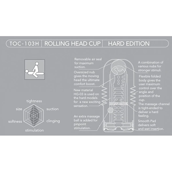 TENGA Rolling Head Cup Hard 1