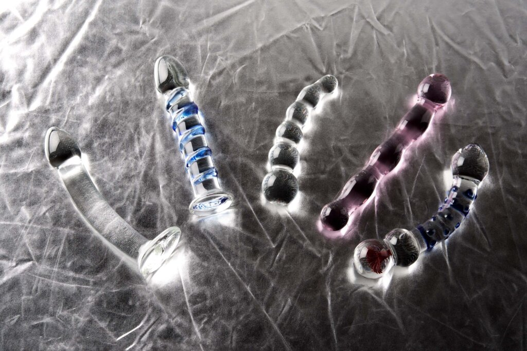 Coloured glass dildos