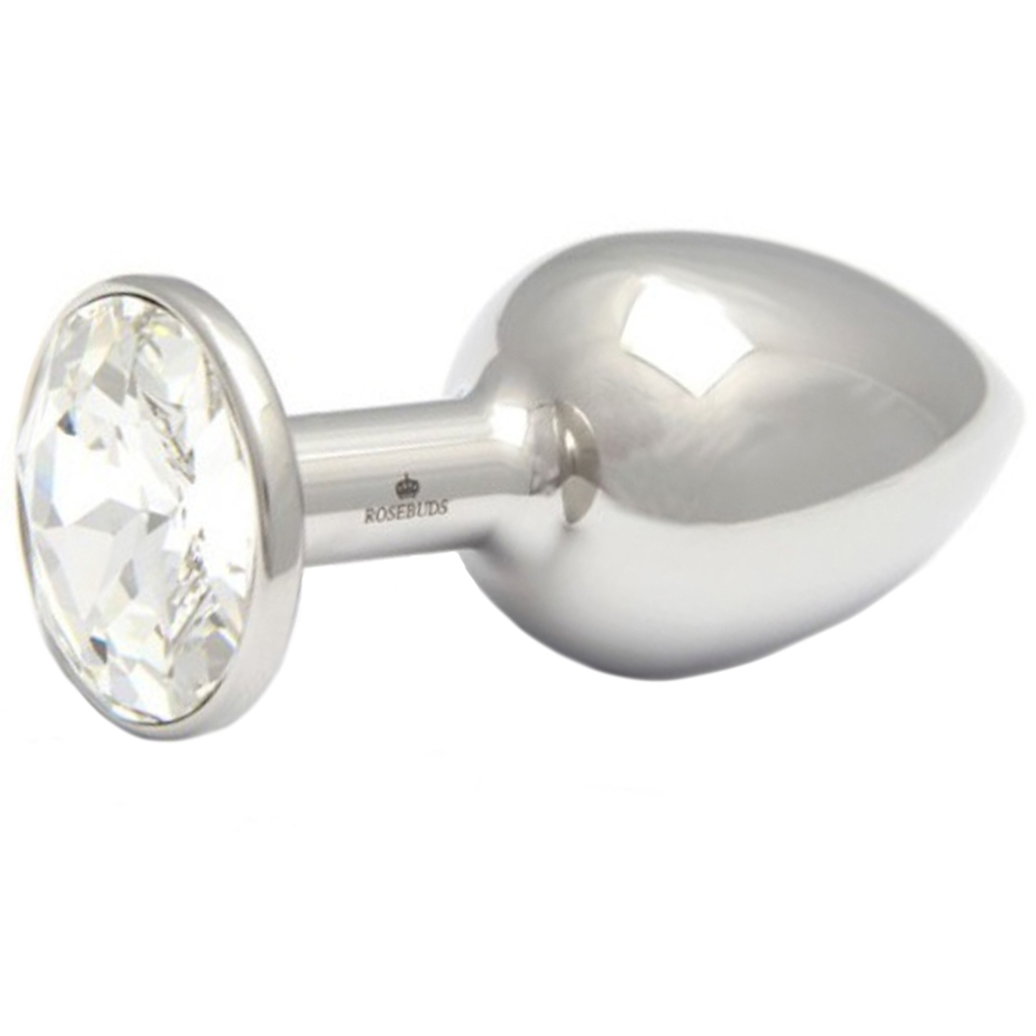 Rosebuds Cristal Butt Plug Medium - Silver