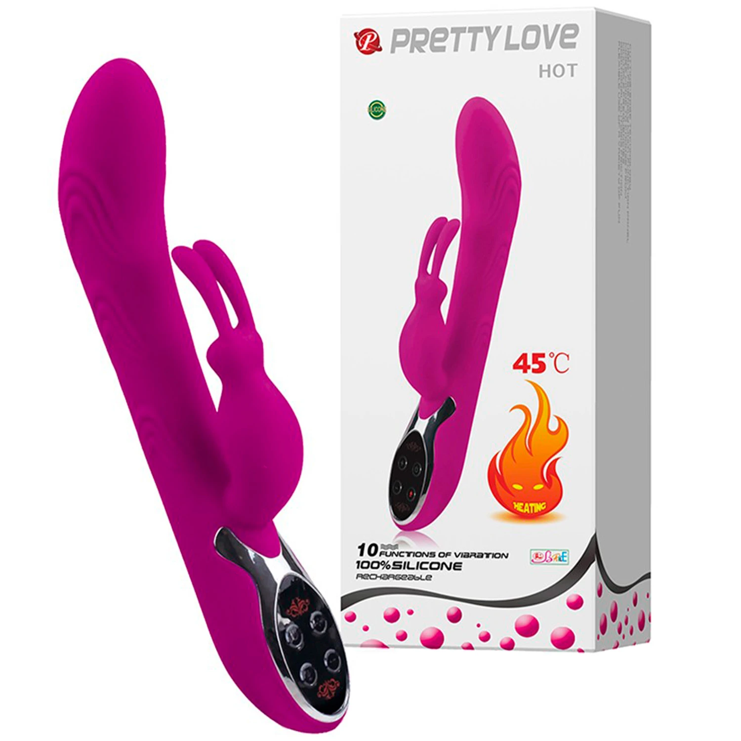 Pretty Love HOT II Lämmittävä Rabbit Vibraattori 1