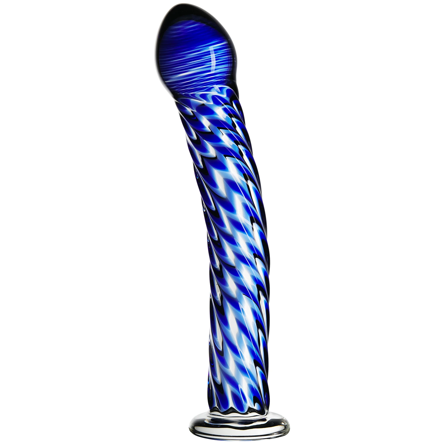 Icicles No 29 Plug en Verre Bleu 19 cm var 1