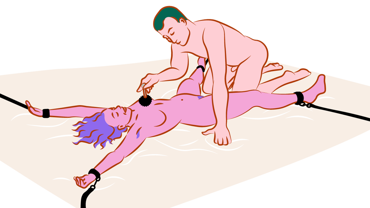 Illustration der Sexstellung Hampelmann 