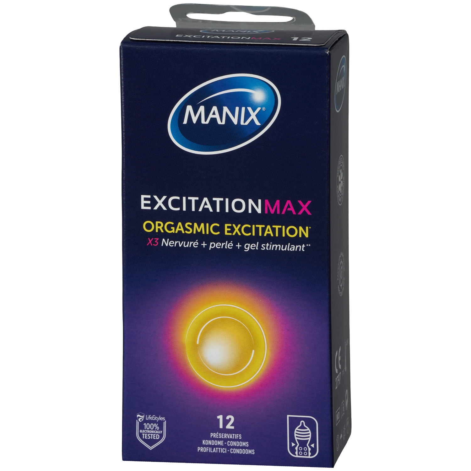 Manix Excitationmax Orgasmic Excitation Kondomer 12 stk - Clear thumbnail