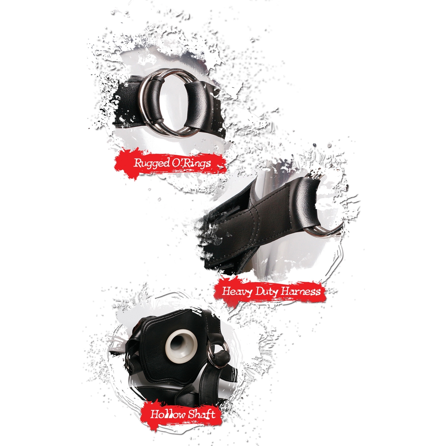 Fetish Fantasy Extreme Hollow Strap-on Vibrator 23 cm 1