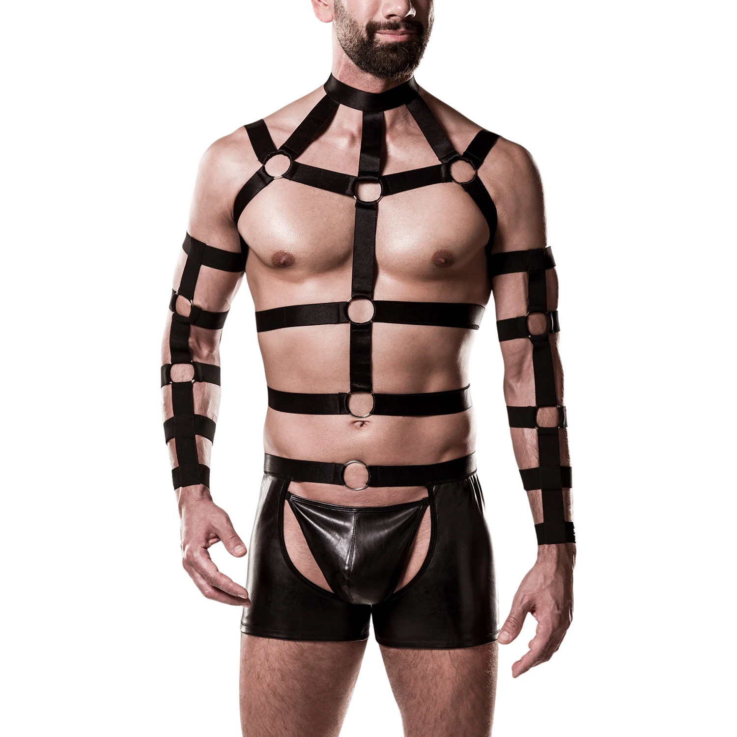 Grey Velvet Men Harness var 1