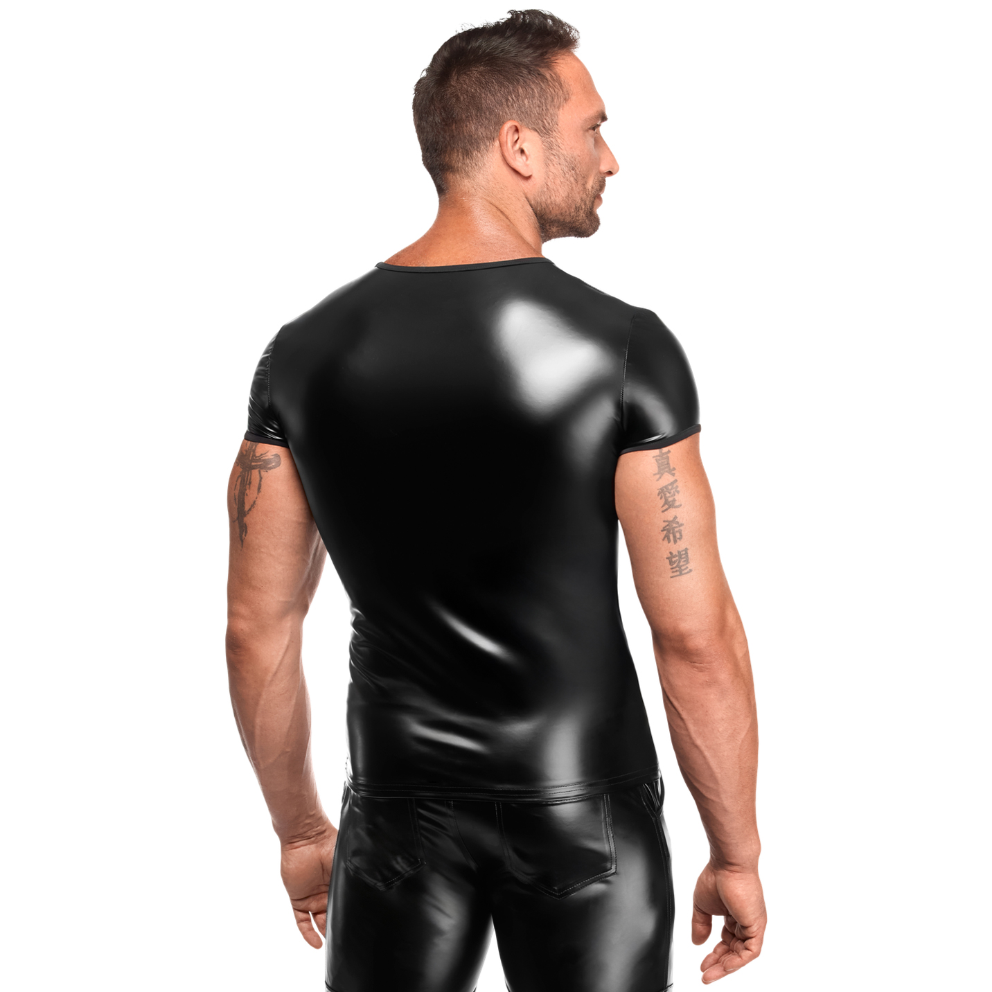 Noir Handmade H084 Strak Wetlook T-shirt 2