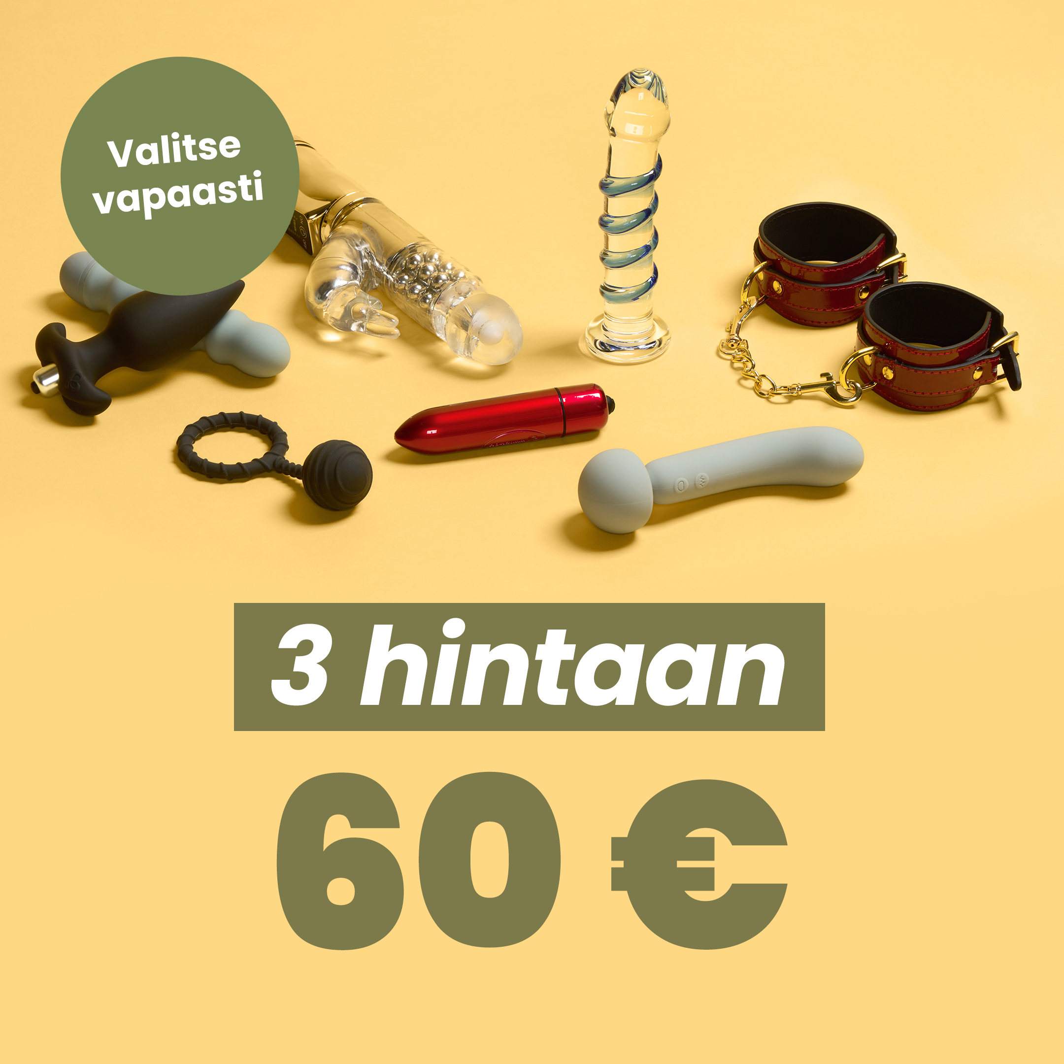 3 hintaan 60 € mobile