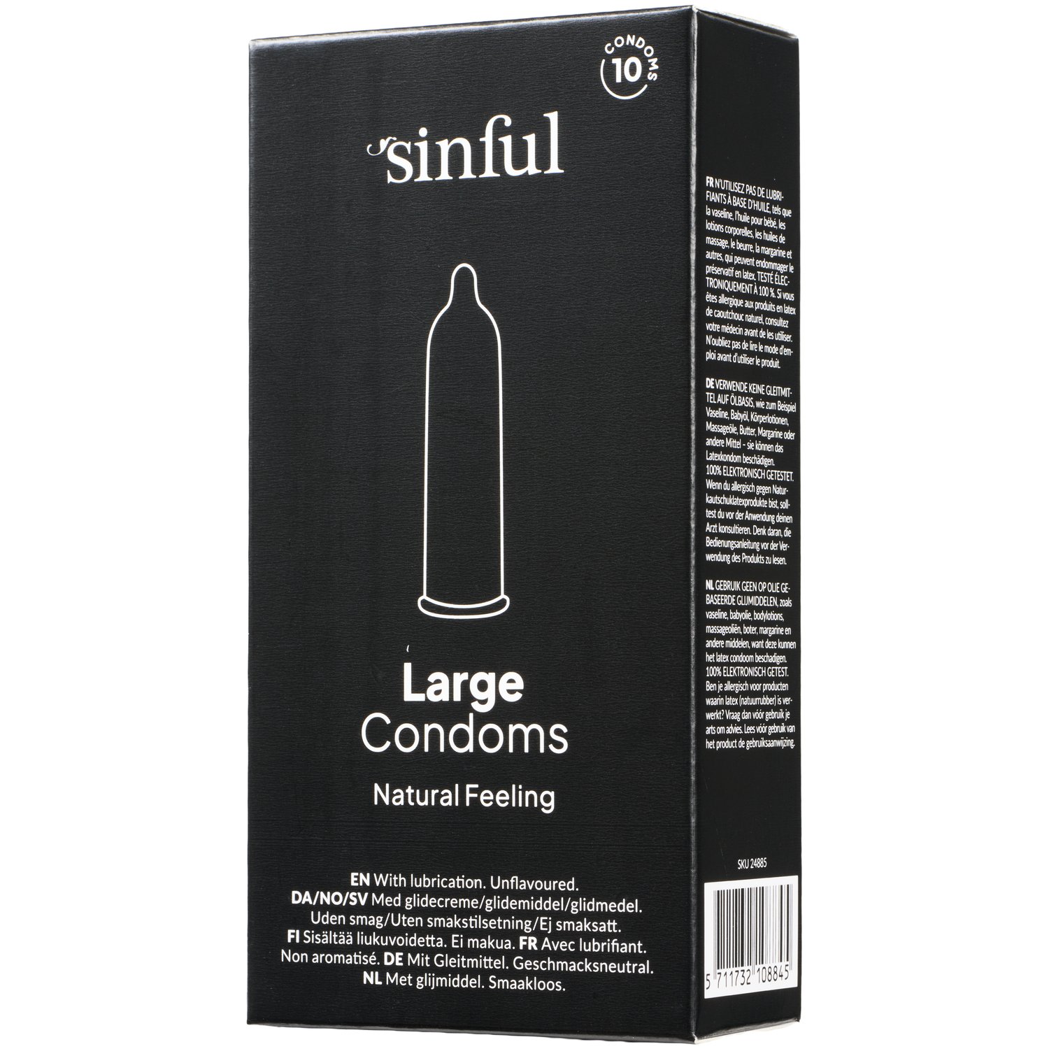 Sinful Large Condoms 10 st      - Clear