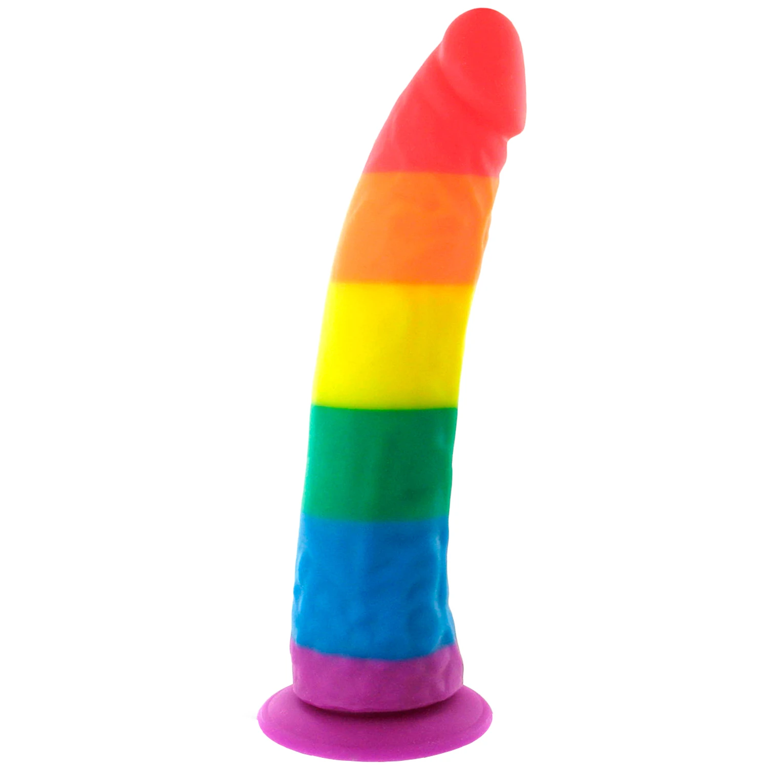 Pride Dildo Original Rainbow Silicone Dildo var 1
