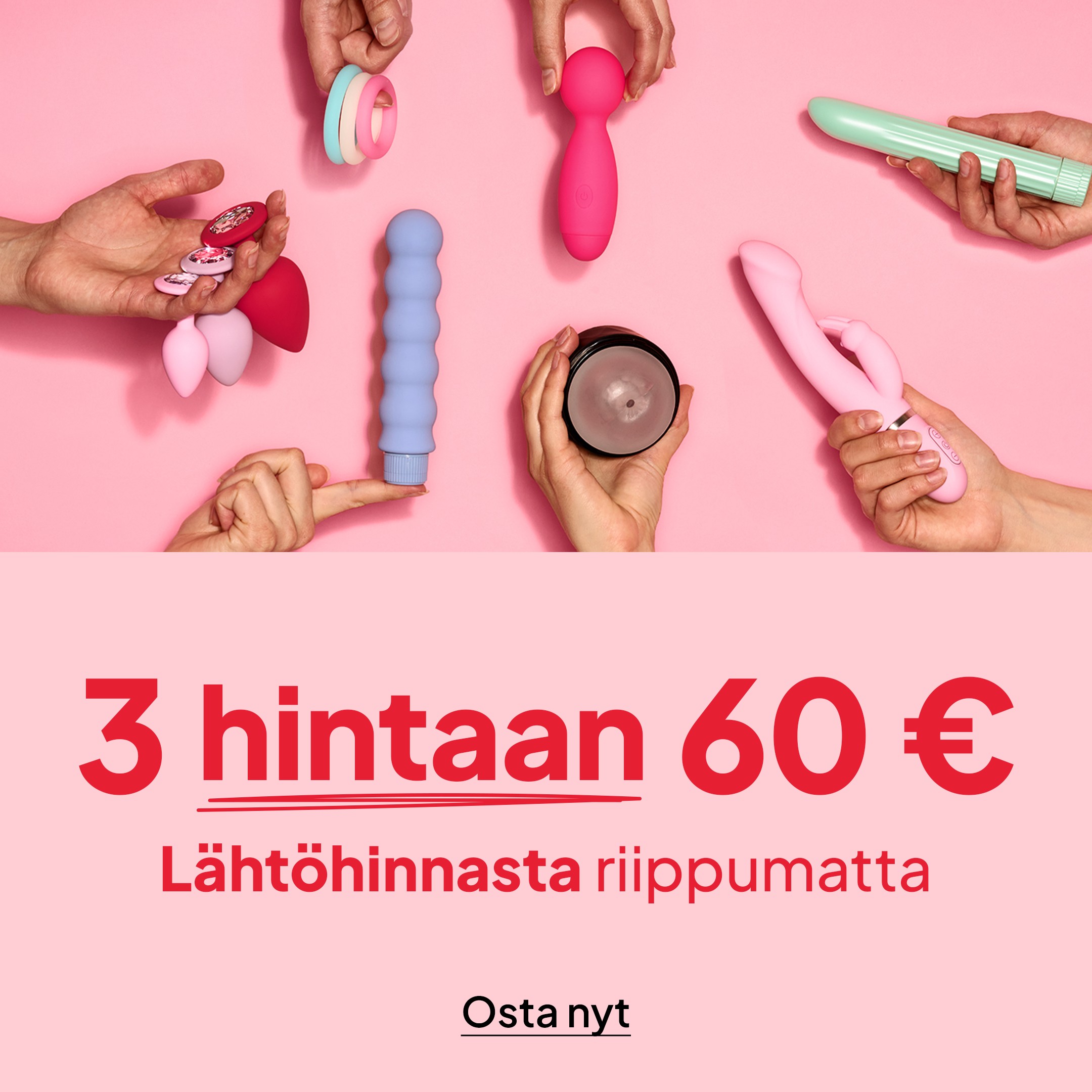 3 hintaan 60 € mobile