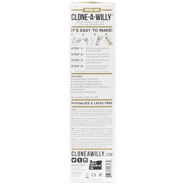 Clone A Willy - The Original DIY Homemade Dildo Clone Molding Kit
