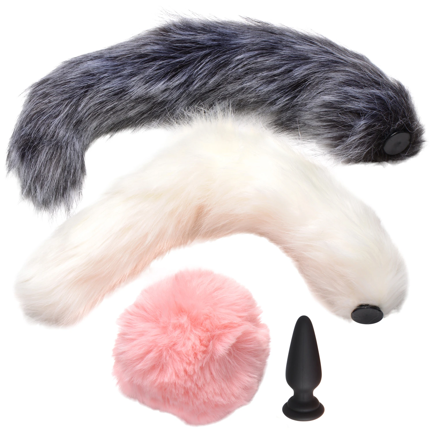 Tailz Butt Plug med 3 Hale Tilbehør var 1