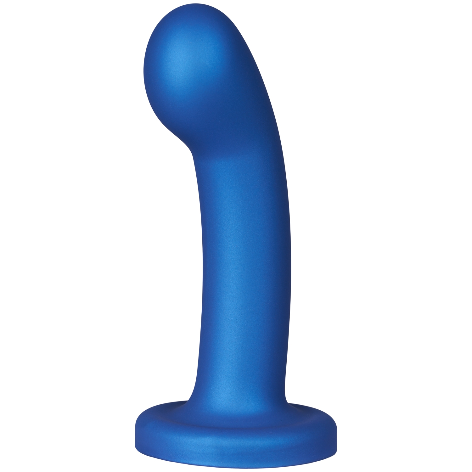 baseks Metallic Blue G-Punkts Dildo 14,1 cm - Blå thumbnail