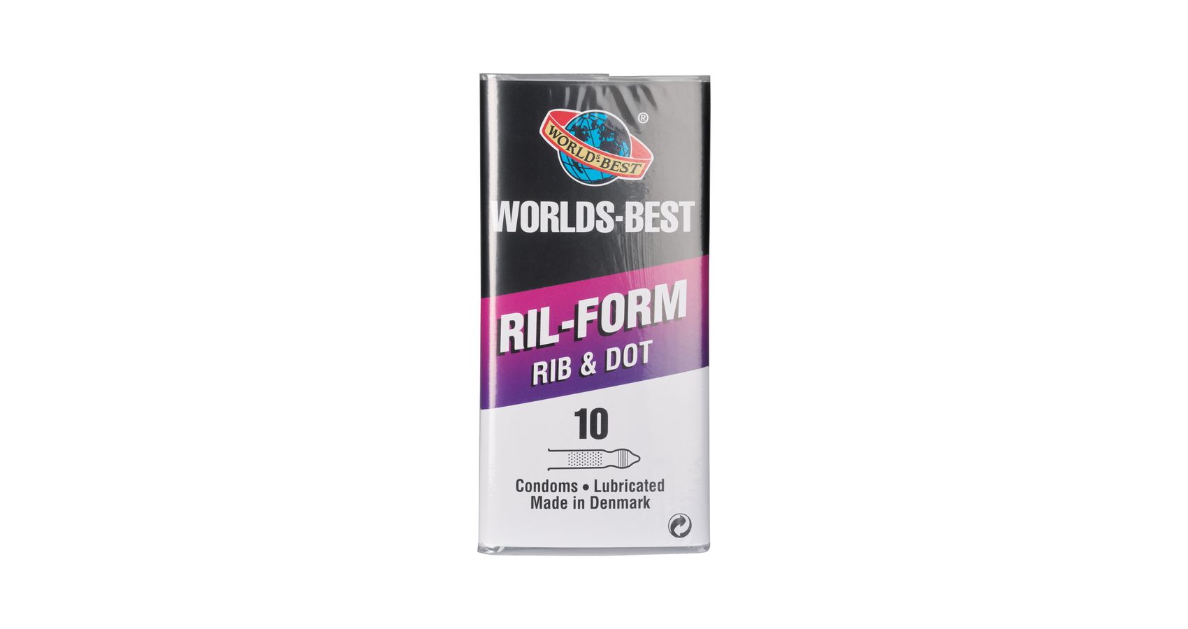 Worlds-best Ril-Form Rib And Dot Kondomit 10 kpl | Sinful
