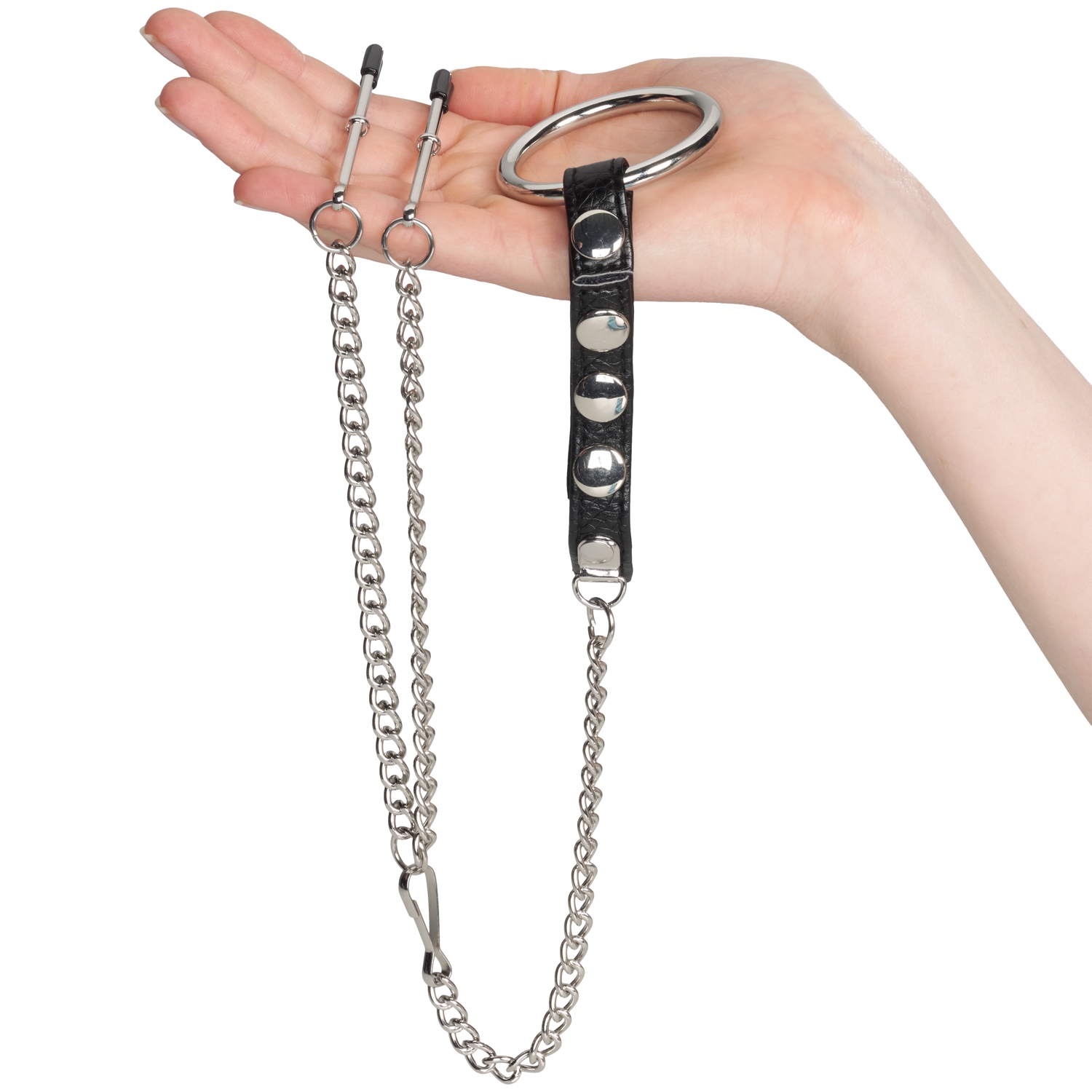 Blue Line C&B Gear Penisring mit Nippel-Pinzette 1