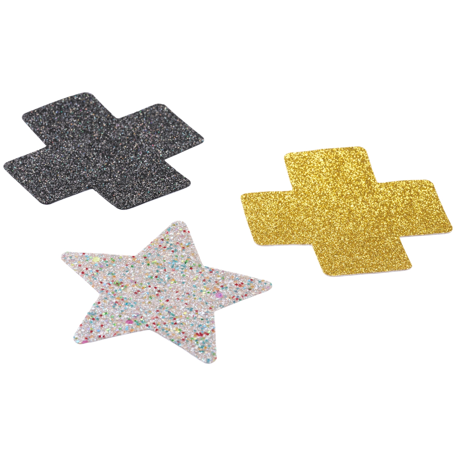 baseks Glitter Nipple Covers 3 sæt - Mixed colours