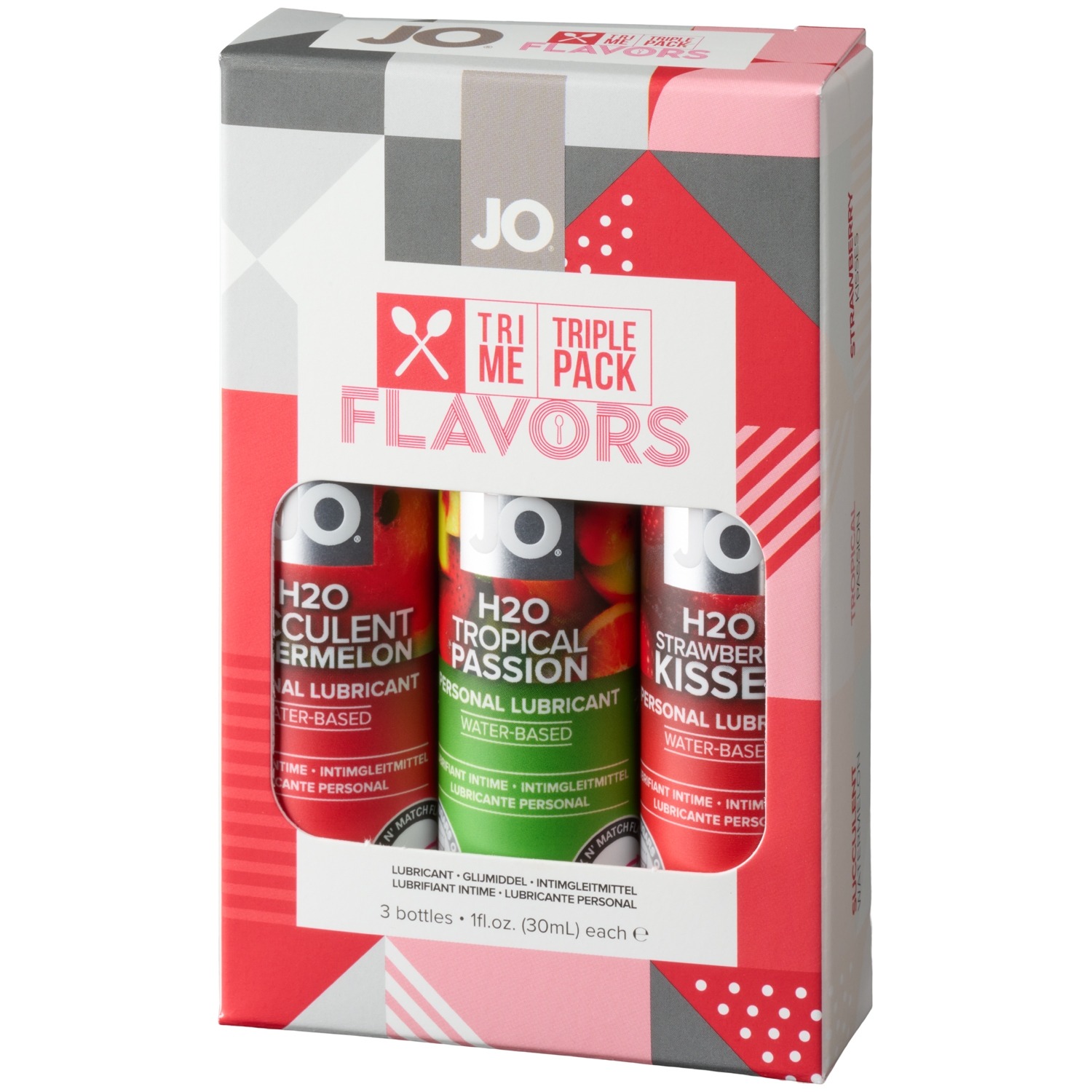 System JO Tri Me Aromatisiertes und Wasserbasiertes Gleitmittel Set 3 x 30 ml var 1