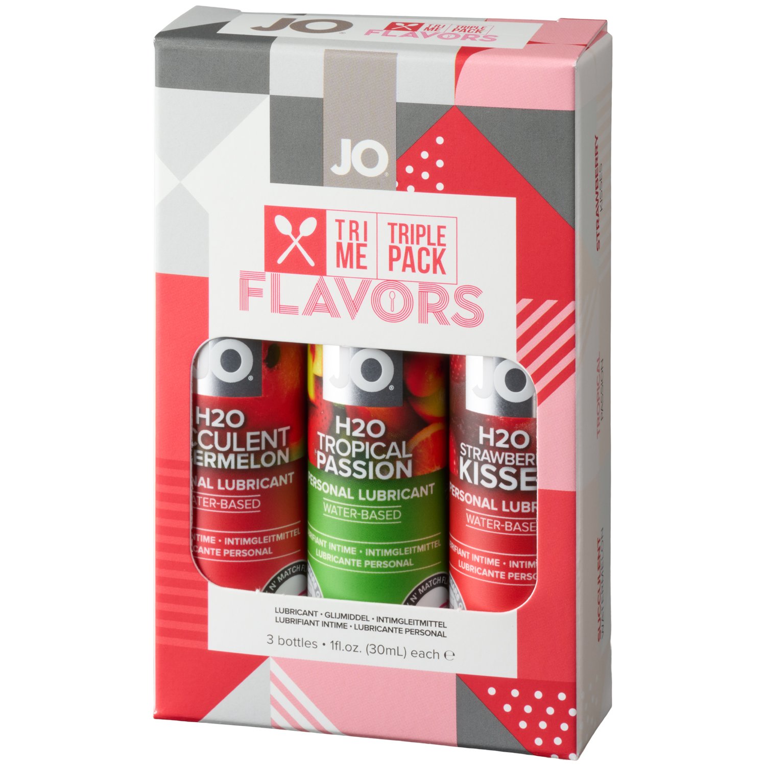 System JO Tri Me Vandbaseret Glidecreme med Smag Sæt 3 x 30 ml