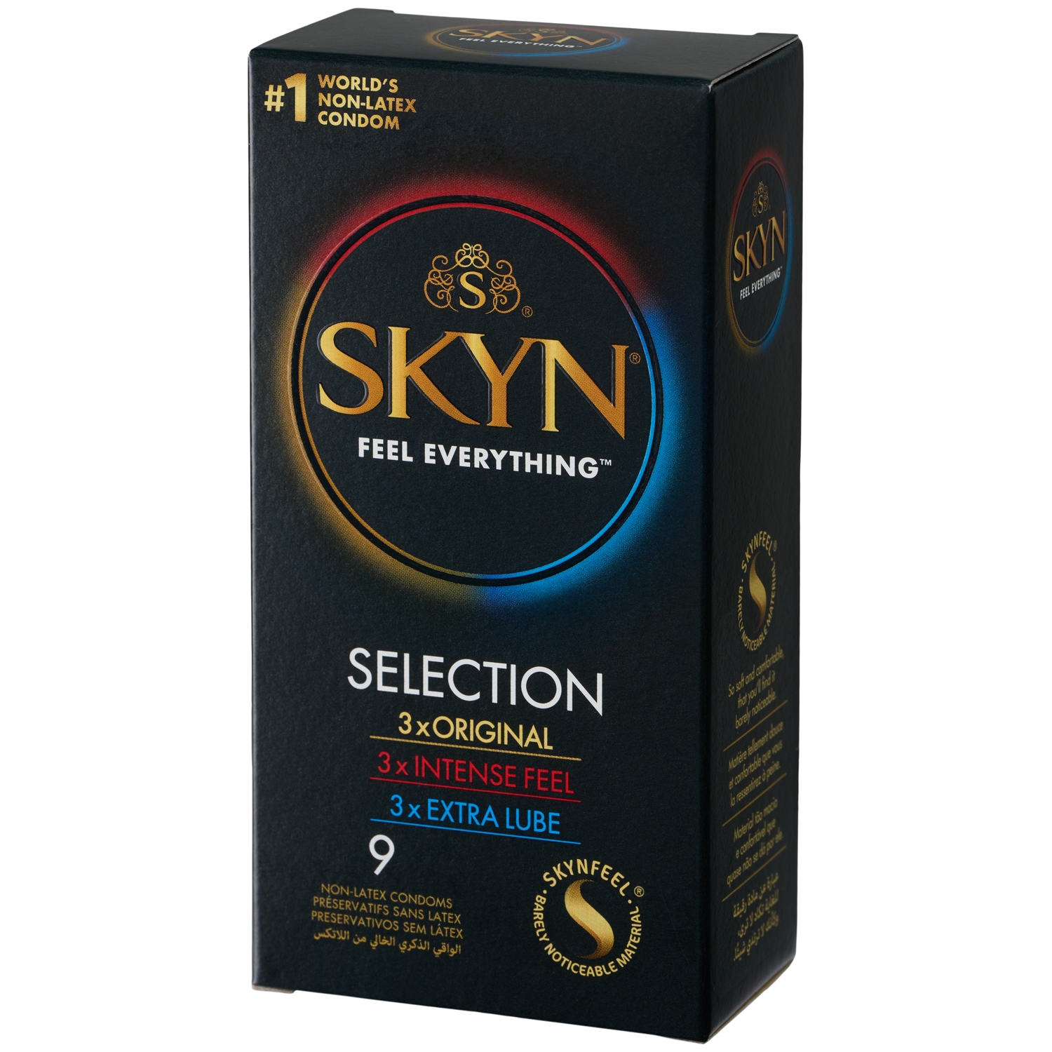 SKYN Skyn Selection Lateks Fri Kondomer 9 Stk - Forskjellige farger